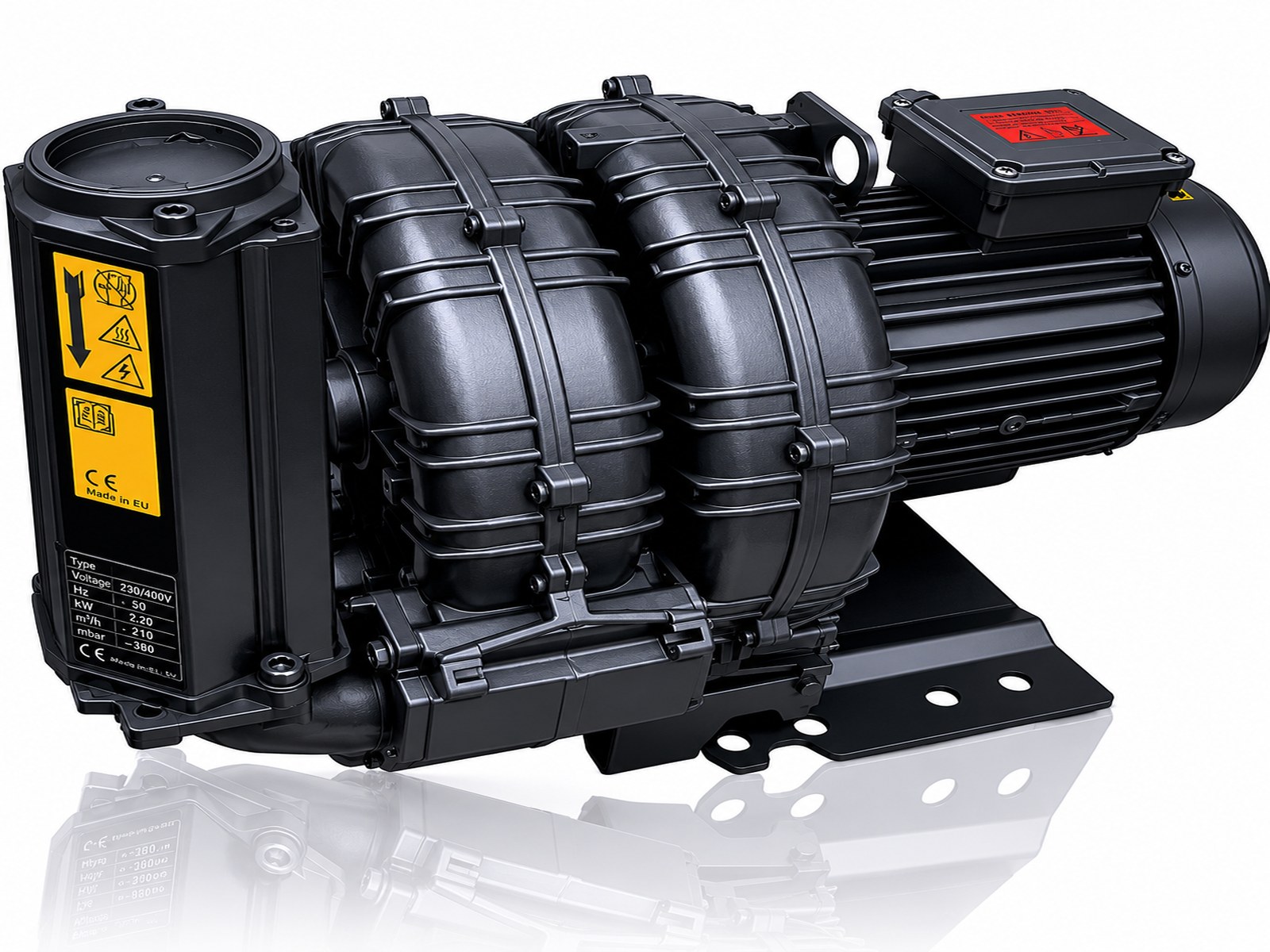 Dmuchawa biogazu E-12-TD — 22 kW, 900 m³/h przy 250 mbar