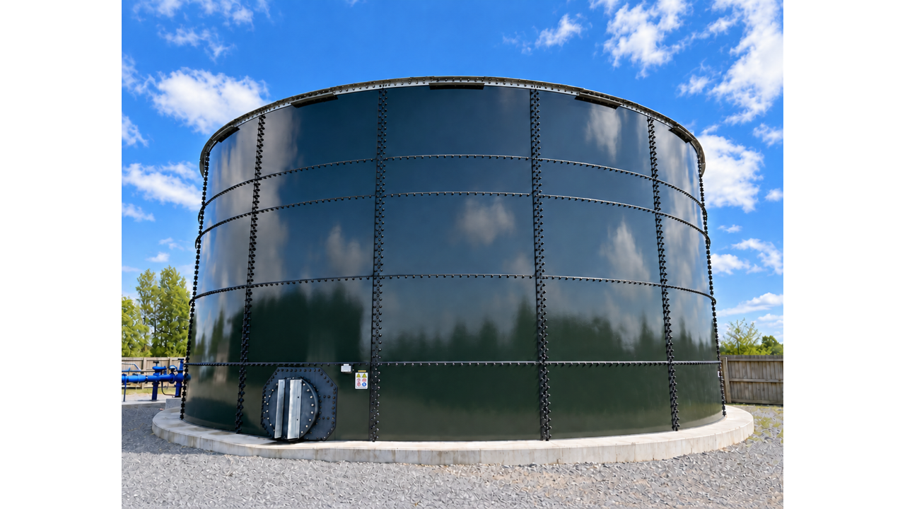 Tanque aberto de armazenamento em aço esmaltado